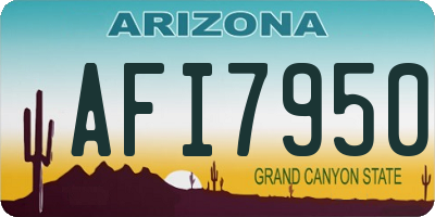 AZ license plate AFI7950
