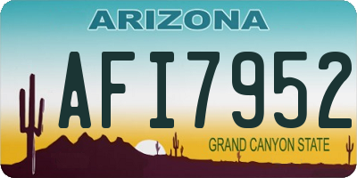 AZ license plate AFI7952