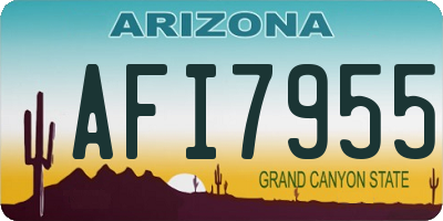 AZ license plate AFI7955
