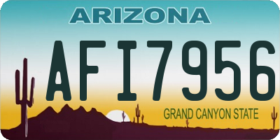 AZ license plate AFI7956