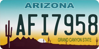 AZ license plate AFI7958