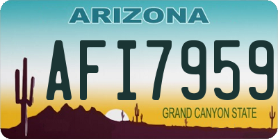 AZ license plate AFI7959