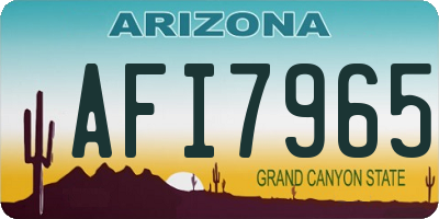AZ license plate AFI7965