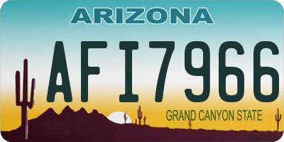 AZ license plate AFI7966