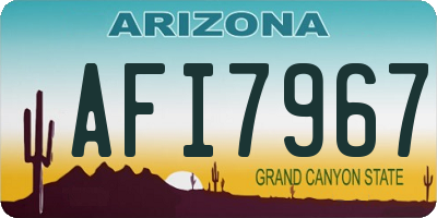 AZ license plate AFI7967