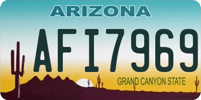 AZ license plate AFI7969
