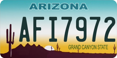 AZ license plate AFI7972