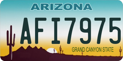 AZ license plate AFI7975