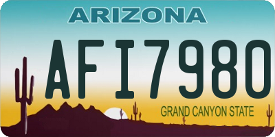 AZ license plate AFI7980