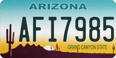 AZ license plate AFI7985