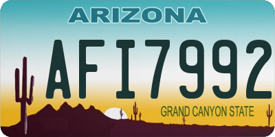 AZ license plate AFI7992