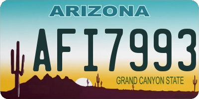 AZ license plate AFI7993