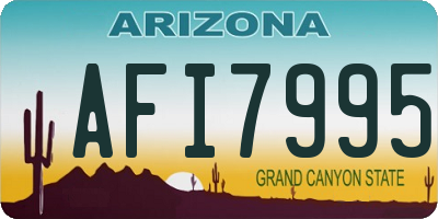 AZ license plate AFI7995