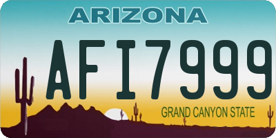 AZ license plate AFI7999