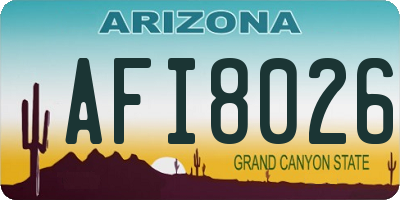 AZ license plate AFI8026