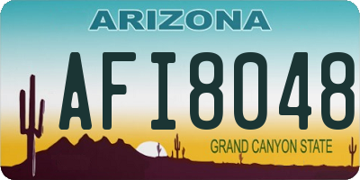 AZ license plate AFI8048