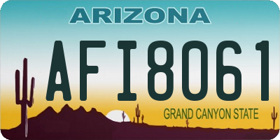 AZ license plate AFI8061