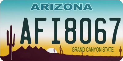 AZ license plate AFI8067