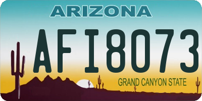 AZ license plate AFI8073