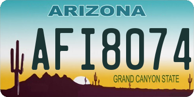 AZ license plate AFI8074