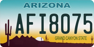AZ license plate AFI8075
