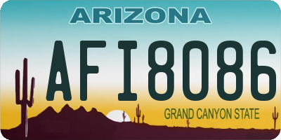 AZ license plate AFI8086