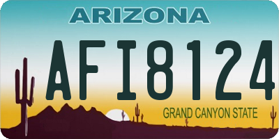 AZ license plate AFI8124