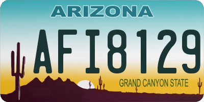 AZ license plate AFI8129