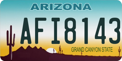 AZ license plate AFI8143