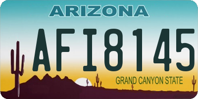 AZ license plate AFI8145