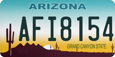 AZ license plate AFI8154