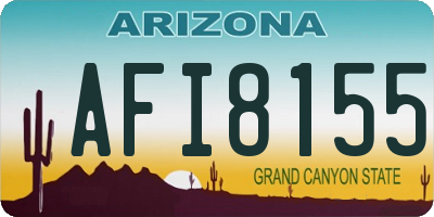AZ license plate AFI8155