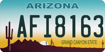 AZ license plate AFI8163