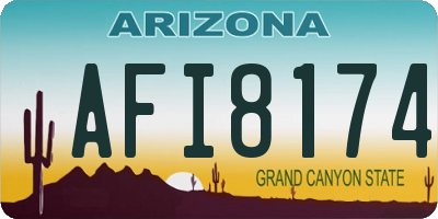 AZ license plate AFI8174