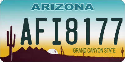 AZ license plate AFI8177