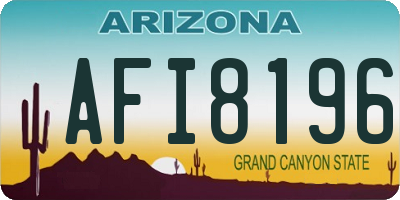 AZ license plate AFI8196