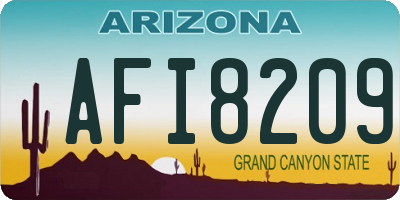 AZ license plate AFI8209