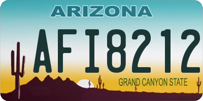 AZ license plate AFI8212