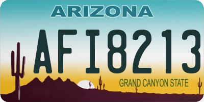 AZ license plate AFI8213