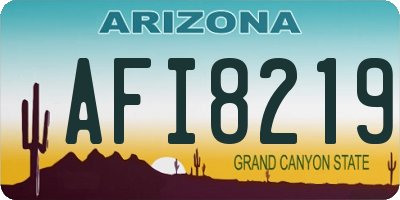 AZ license plate AFI8219