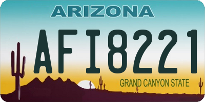 AZ license plate AFI8221