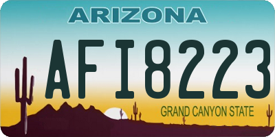 AZ license plate AFI8223