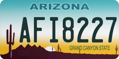AZ license plate AFI8227