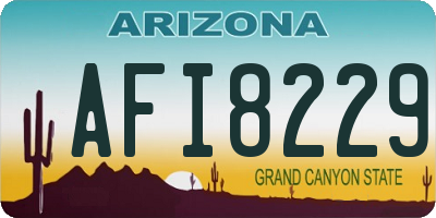 AZ license plate AFI8229