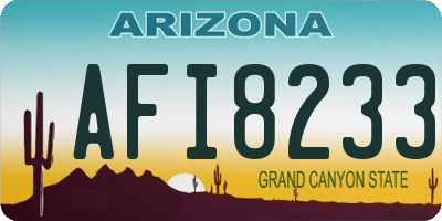 AZ license plate AFI8233