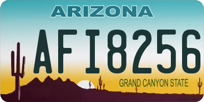 AZ license plate AFI8256