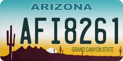AZ license plate AFI8261