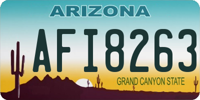 AZ license plate AFI8263