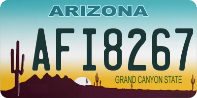 AZ license plate AFI8267
