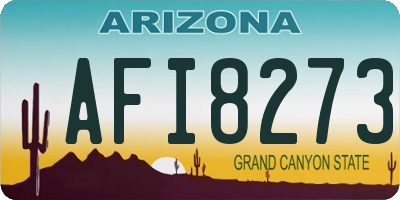 AZ license plate AFI8273